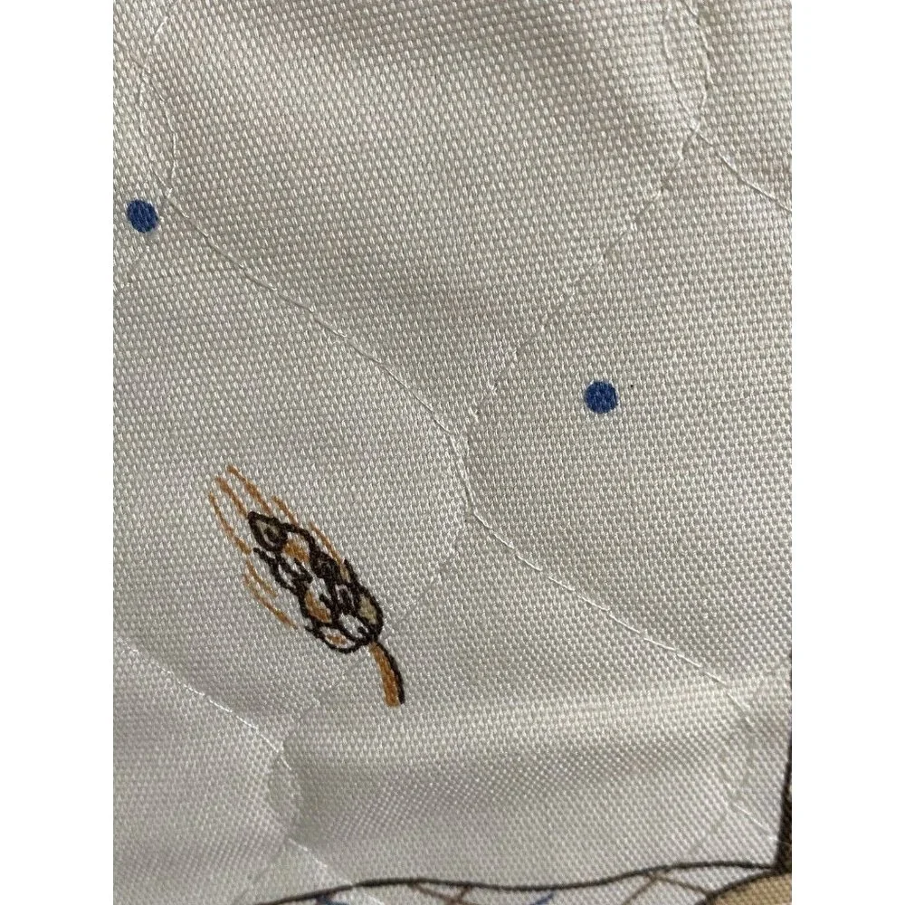 Country‎ Farm House Apron Mushroom Design Quilted Ruffled by Franco Reversible